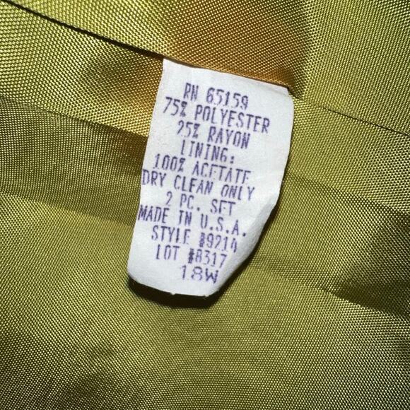 Chad Stevens Womens size18W skirt jacket set padded vent striped USA vintage ￼ - Picture 12 of 13